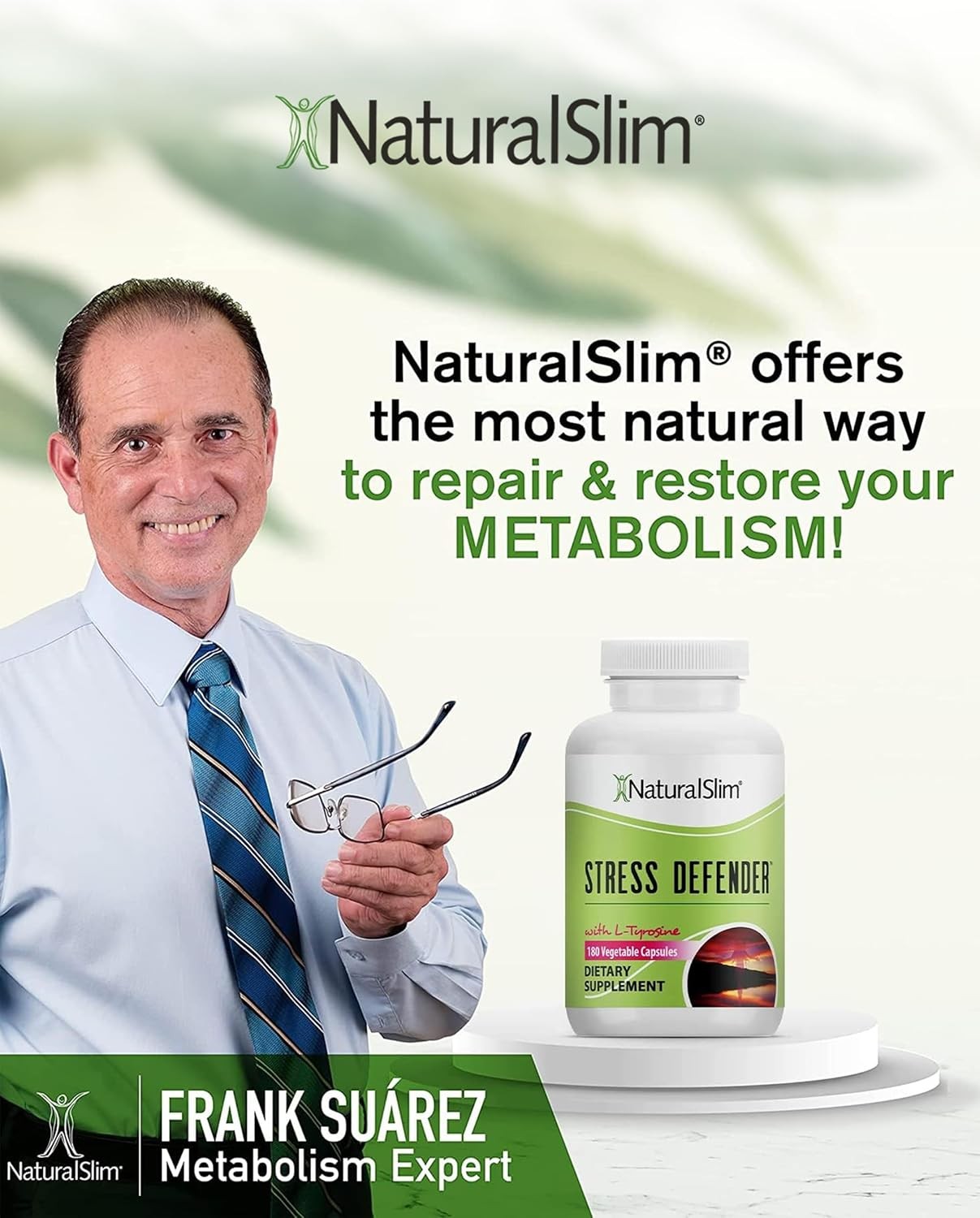 Naturalslim Stress Relief B5 Pantothenic Acid & L Tyrosine180 Capsules EXP:06/28