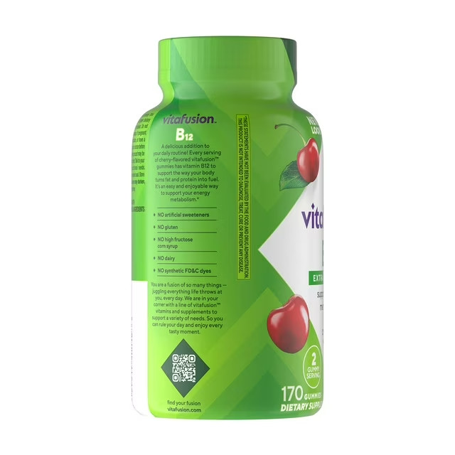 Vitafusion Extra Strength B12 Gummy Vitamins 170 Ct EXP 02/27 +
