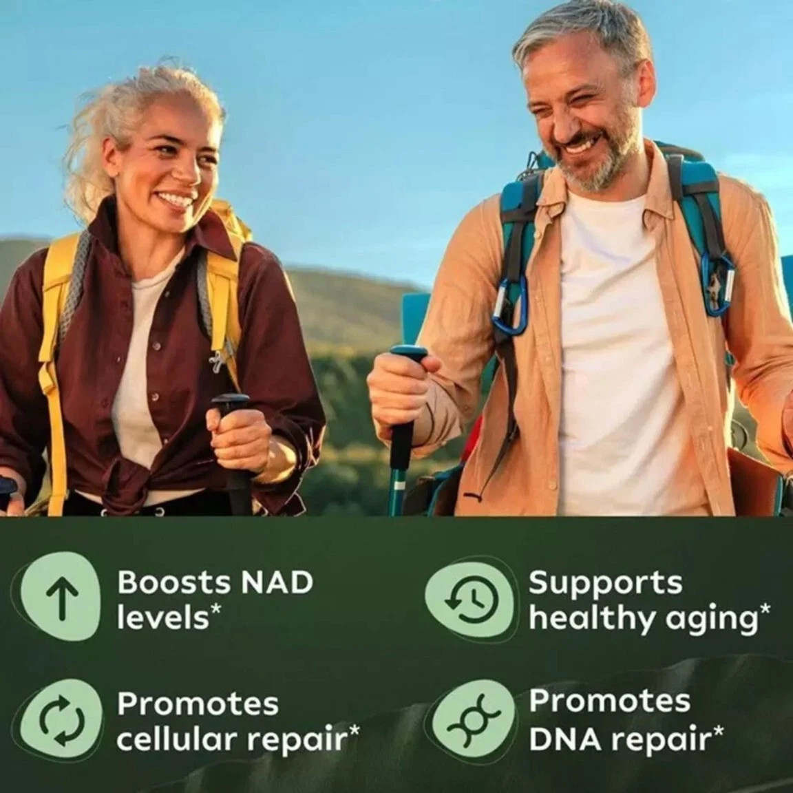 NAD+ Supplement for Anti-Aging Energy Focus & Nicotinamide Riboside Resveratrol