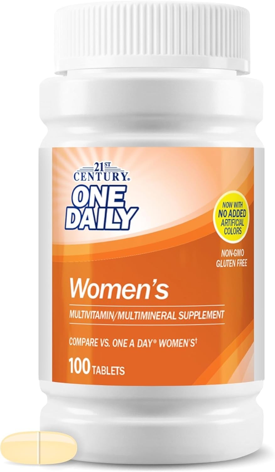 Daily Women’s Health Tablets with 16 Essential Vitamins – Unflavored 100 Count