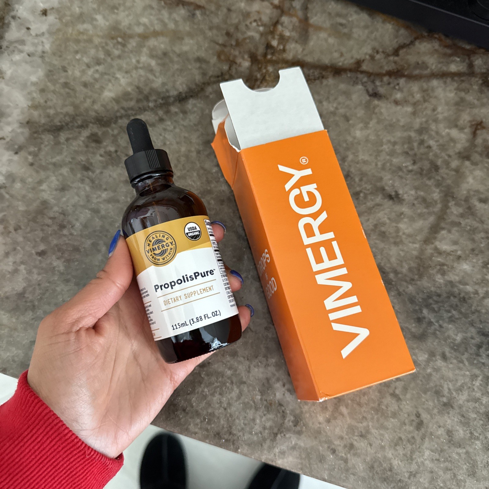 Vimergy PropolisPure Organic Liquid Extract Immune Support: OPEN Full.