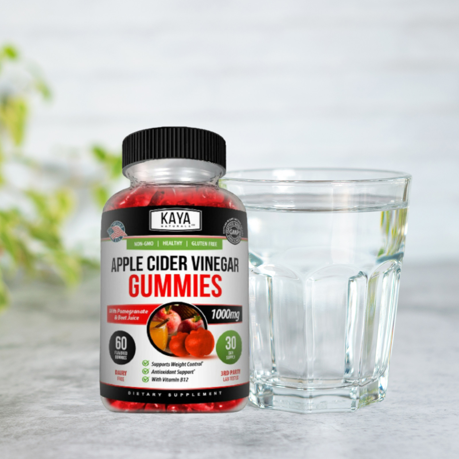 Apple Cider Vinegar Gummies 1000mg for Weight Loss & Cleanse – Compare to Goli