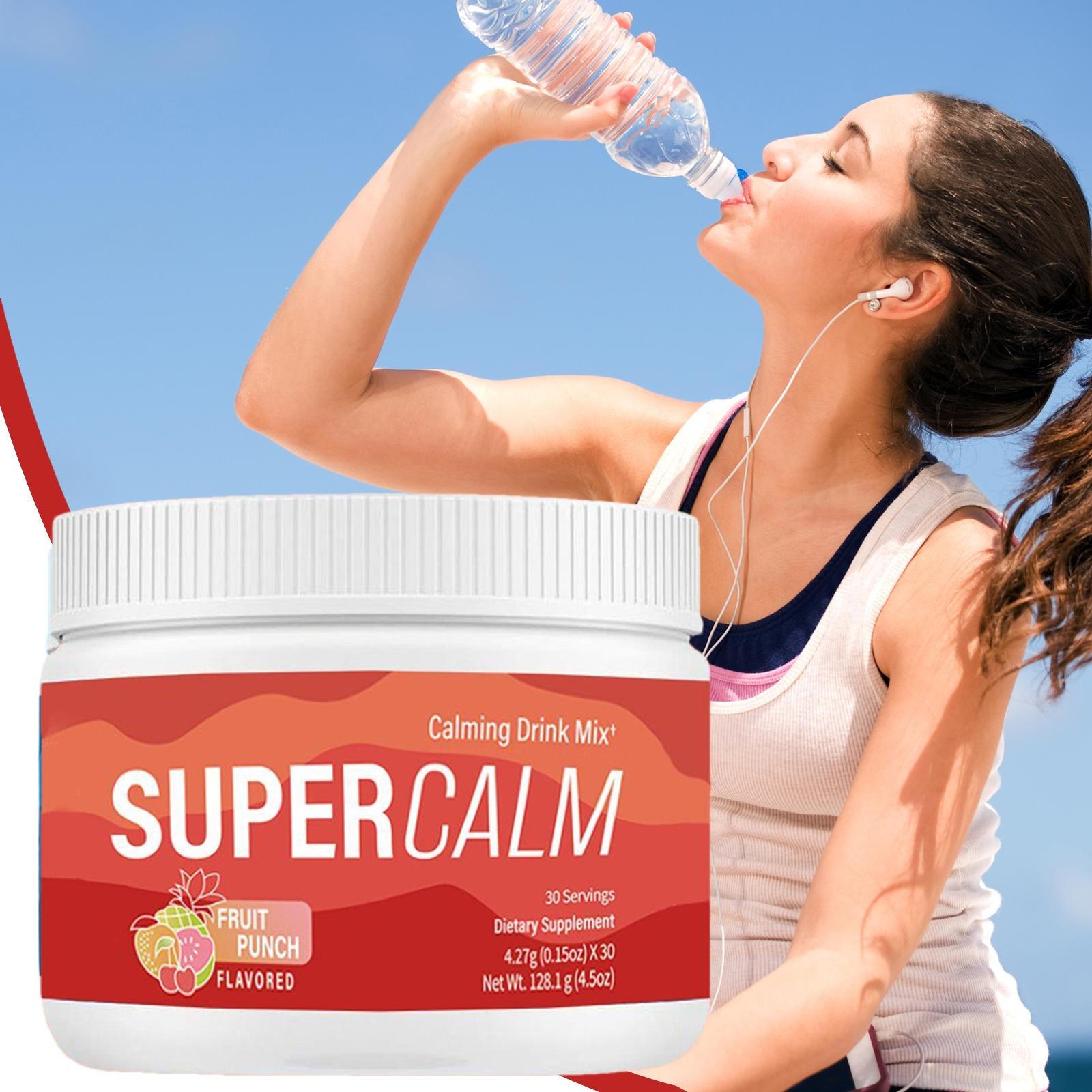 30 Servings Raspberry Lemonade Super Blend Drink Mix, Daily Dietary Supplement