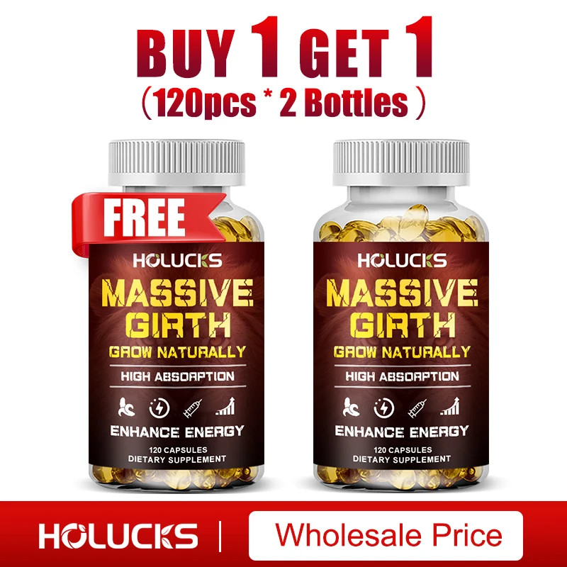 Buy 1 Get 1 Free! Massive Girth Supplement, for Enhanced Blood Flow, Stamina & O