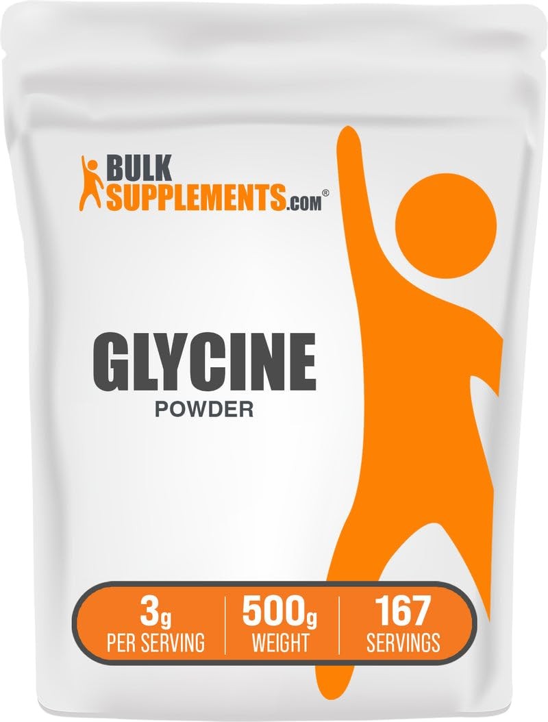 Bulksupplements Glycine Powder 3G Pure Nutritional Supplement For Wellness 1.1Lb