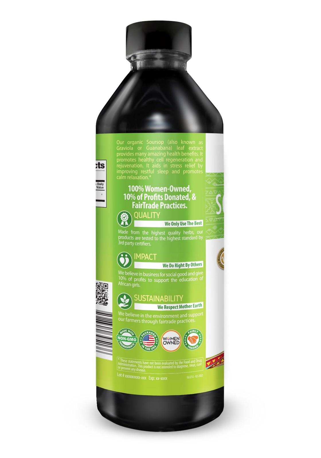 Herbal Goodness Soursop Graviola Liquid Drops 12 Fl Oz – 15X Strength Organic