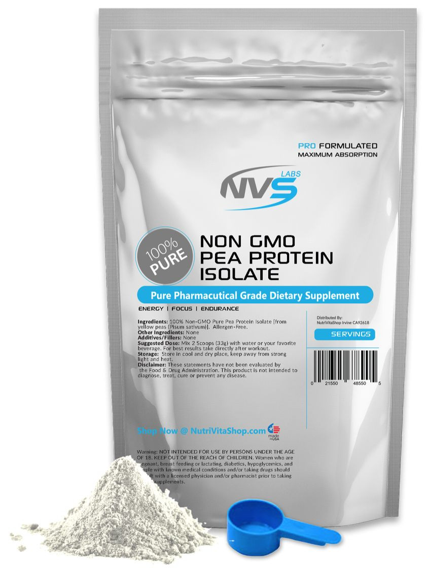 10lb 100% NVS PEA PROTEIN PRO ISOLATE NON-GMO HIGH PROTEIN VEGAN USP GRADE
