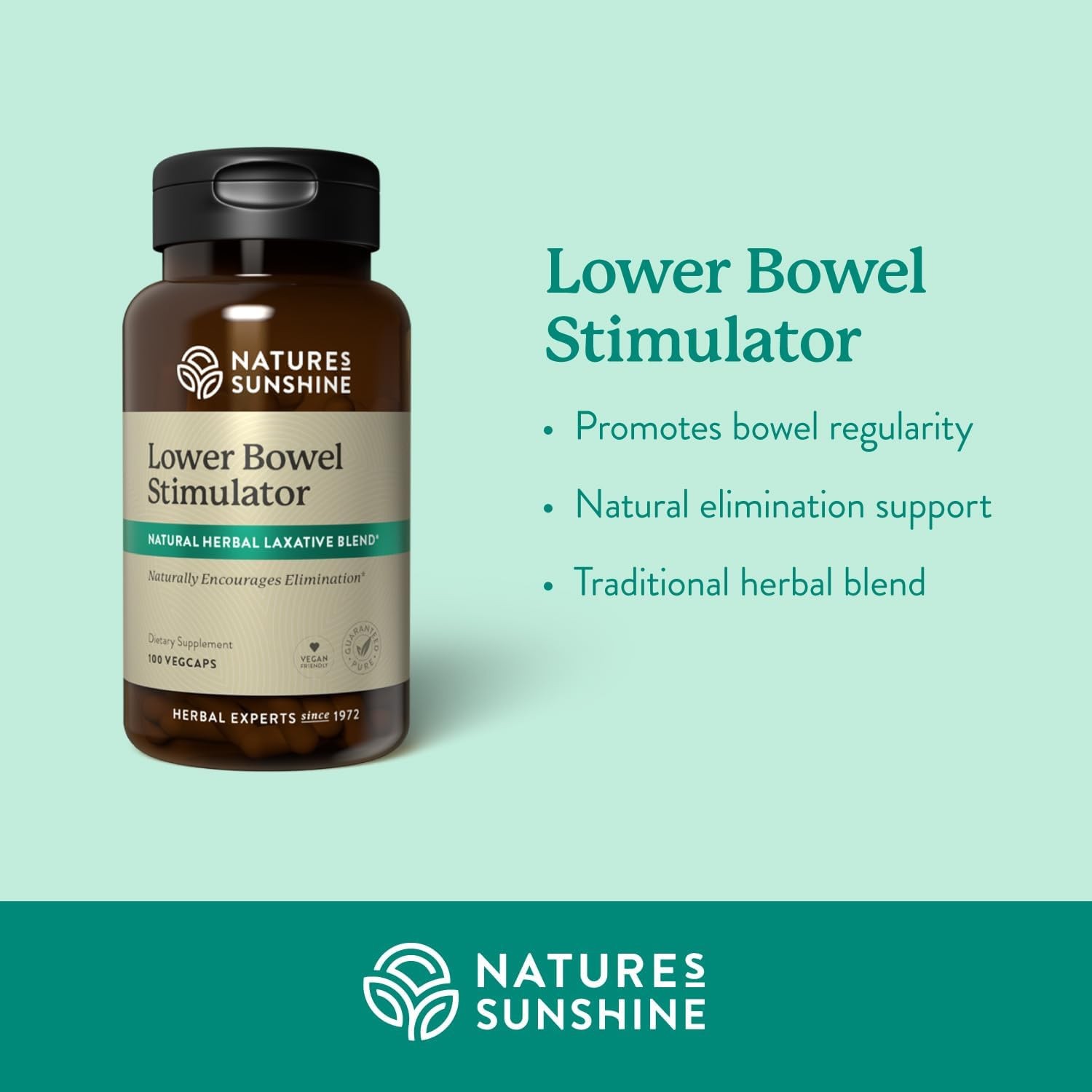 Nature’s Sunshine Lower Bowel Stimulator – Helps Relieve Constipation – Clean…