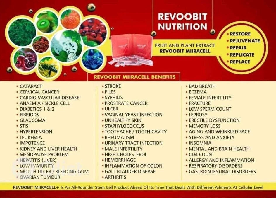 Miira-cell+ plus by Revoobit International 24 Sachet Stem Cell Nutrition (1 Box)