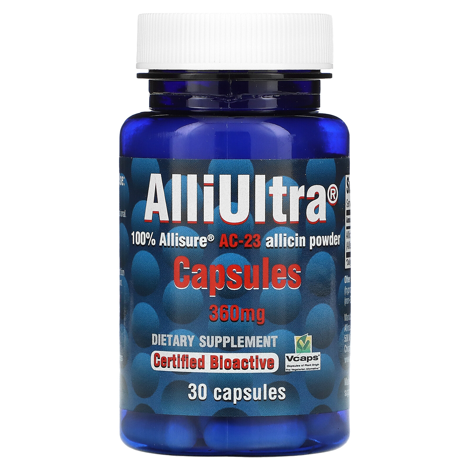 Allimax AlliUltra Capsules 360 mg 30 Capsules Chemical-Free, Dairy-Free, No