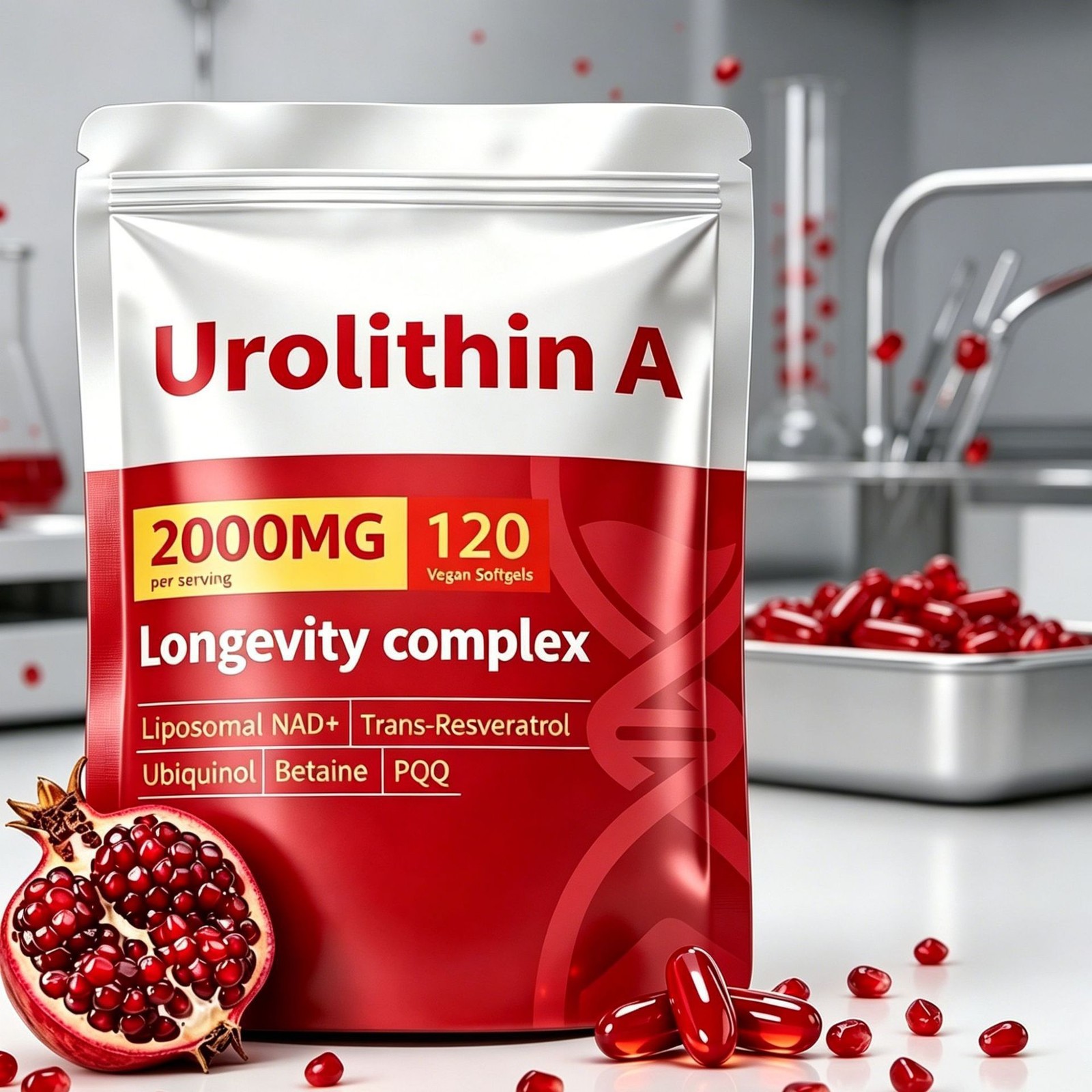 Urolithin A Premium 6-in-1 Mitochondrial Support Supplement With Liposomal USA