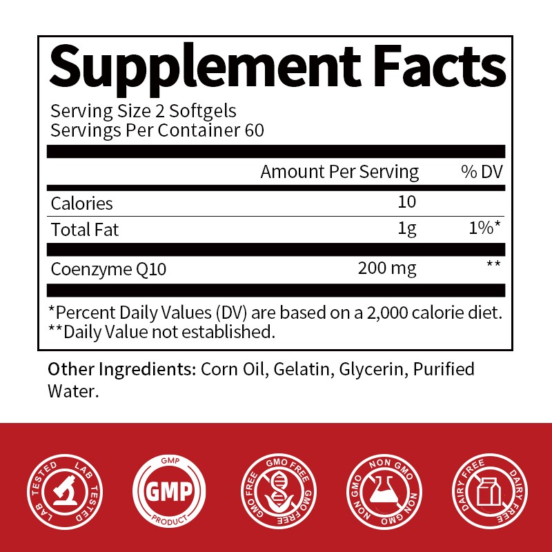 Coenzyme CQ10 300mg Heart Health Support, Increase Energy,120 Capsules