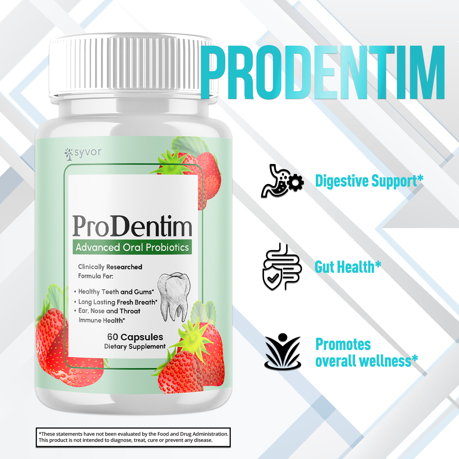 (5 Pack) Prodentim Oral Probiotic Support for Healthy Teeth & Gums 300 Capsules