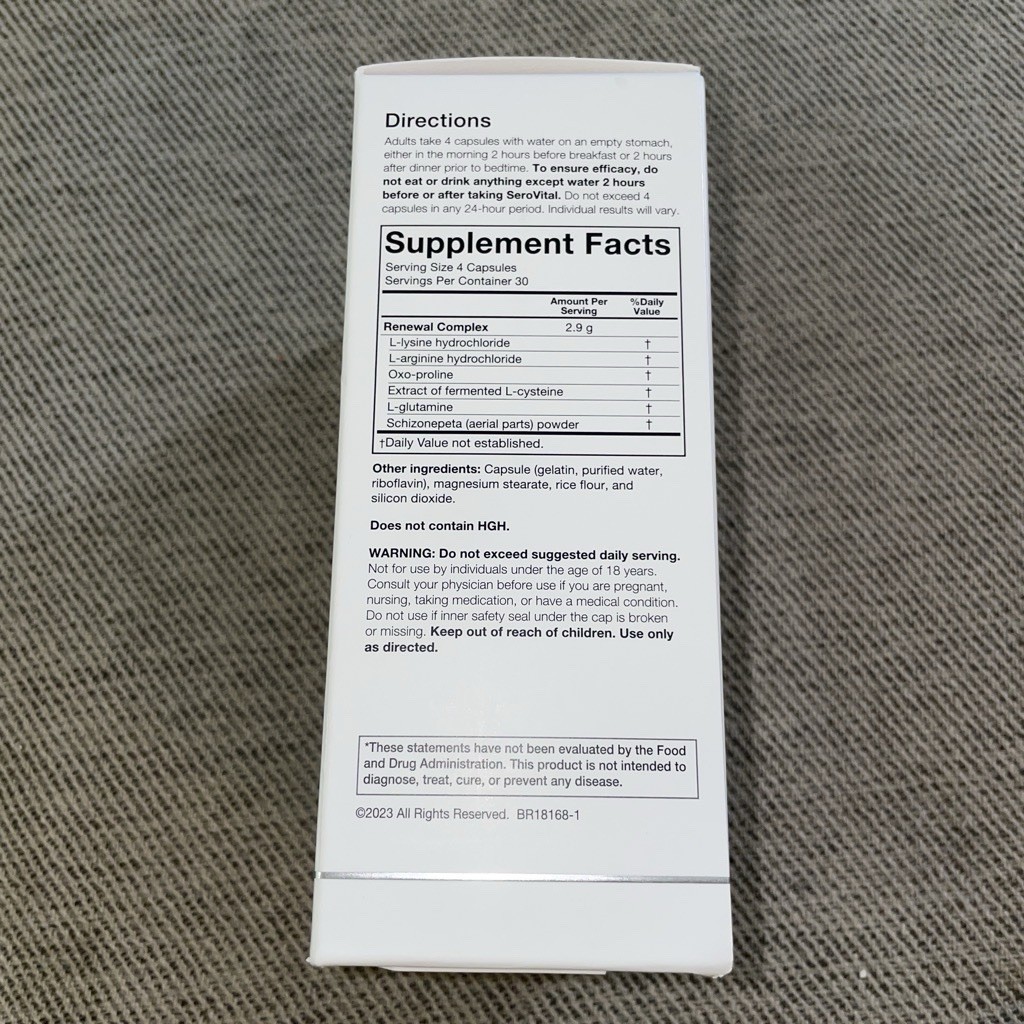 SeroVital Advanced Dietary Supplement 120 Capsules + 60 Tablets