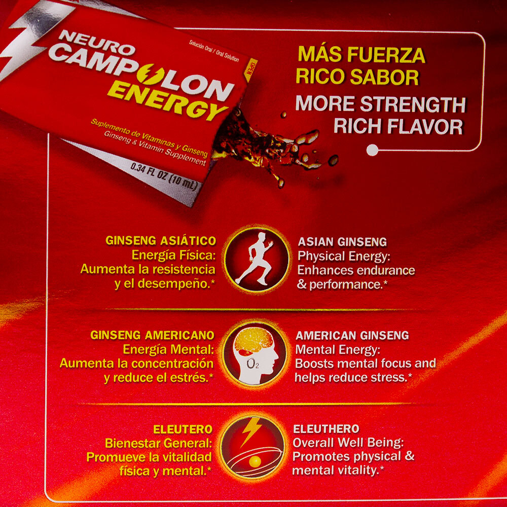 1 NEUROCAMPOLON ENERGY✅⚡ VITAMIN SUPPLEMENT WITH GINSENG