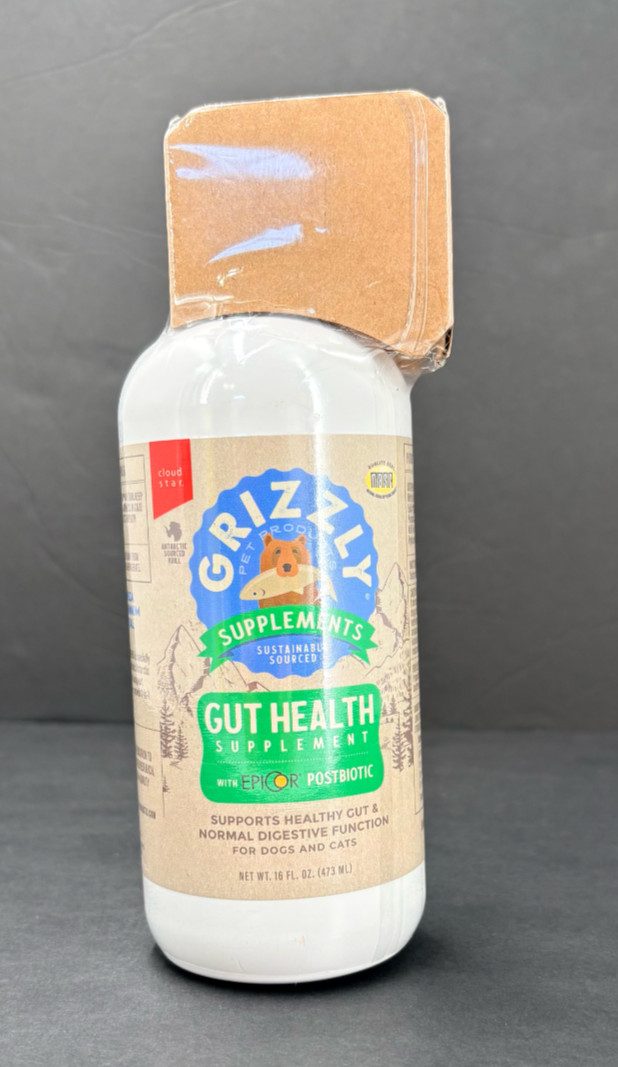 Grizzly Gut Health Supplement Liquid, 16 Oz. Bottle. EXP. 12-24-26
