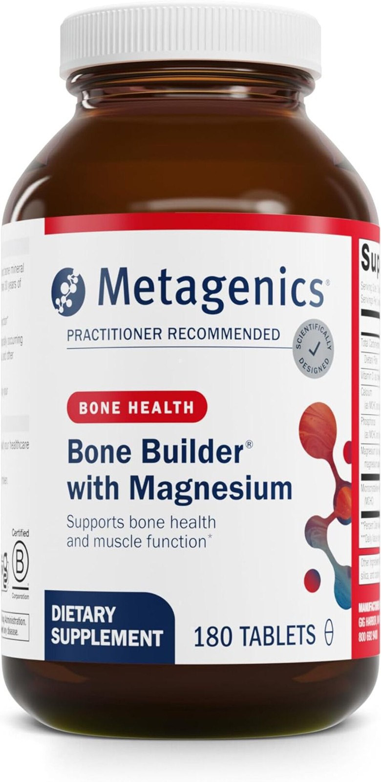 Metagenics Bone Builder With Magnesium, 180 Tablets EXP 05/28