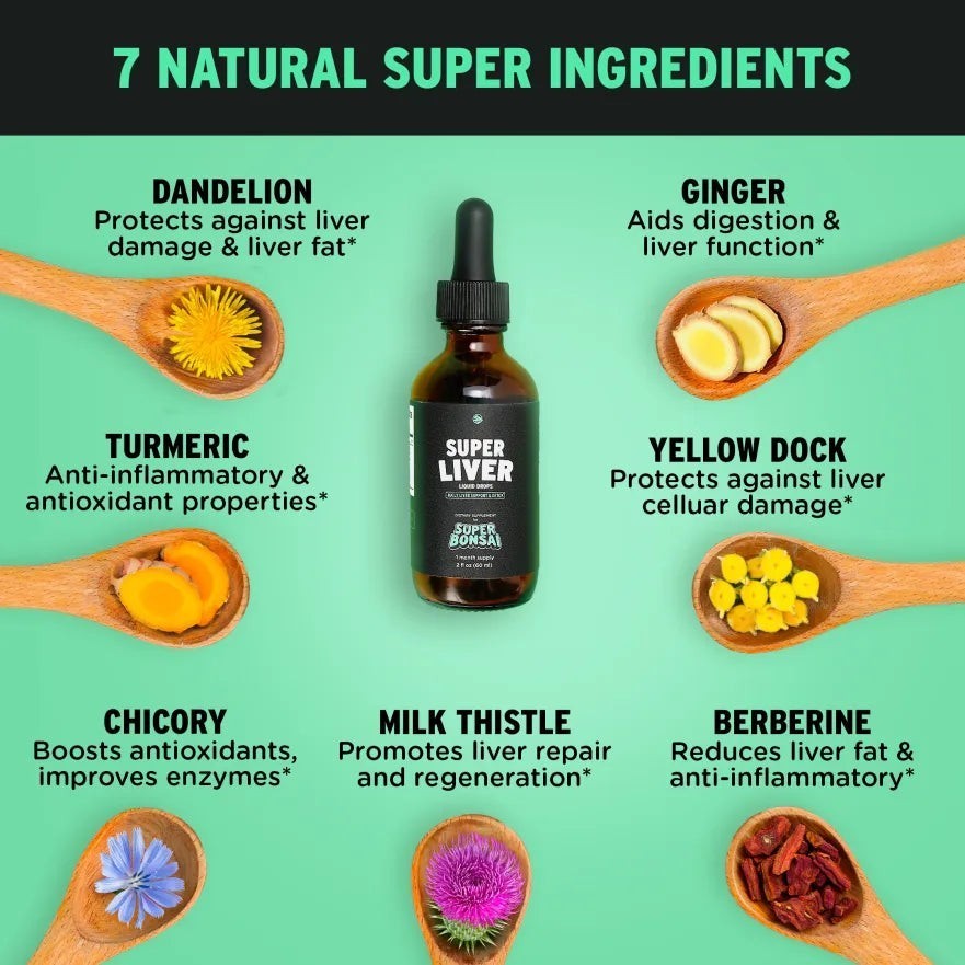 HOT-SuperBonsai Super Liver – Herbal Liquid Drops with Milk Thistle & Turmeric