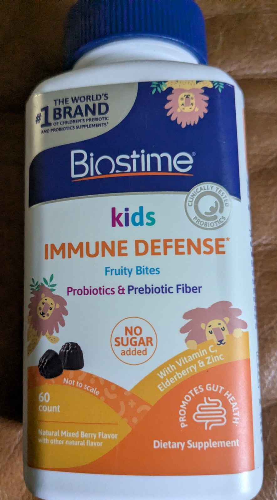 Biostime Kids Immune Defense Fruity Bites | Includes Vitamins D&C + Zinc 07/26