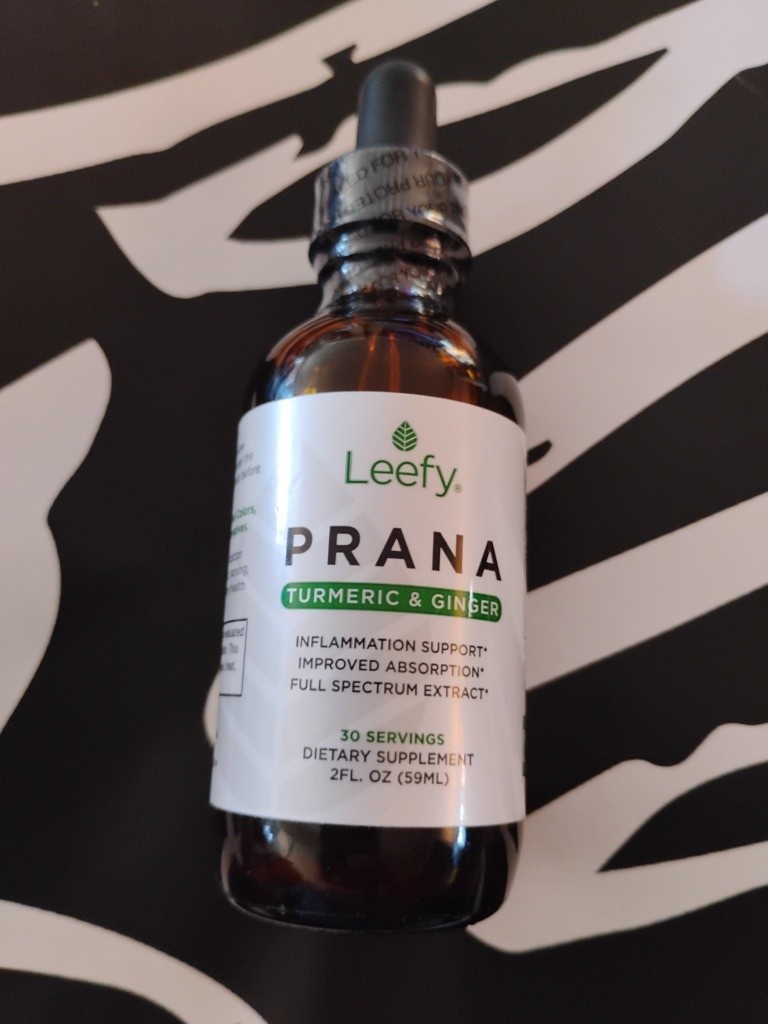 Leefy Organics PRANA 2FL Oz 59ml Tumeric And Ginger Sealed New Buy More Save +