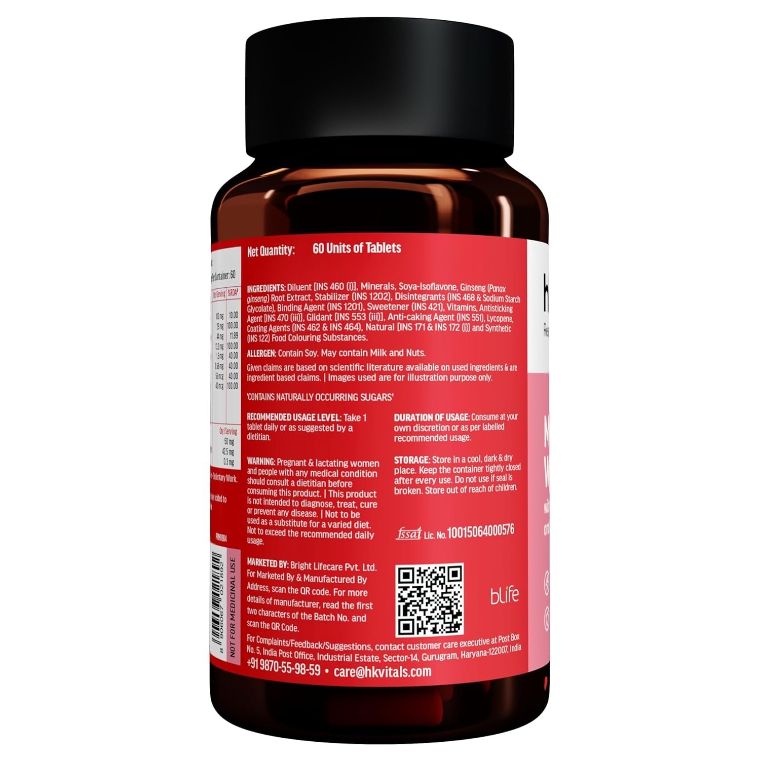 HK vitals Multivitamin For Women (60 Tablets) | With Zinc, Vitamin C & D