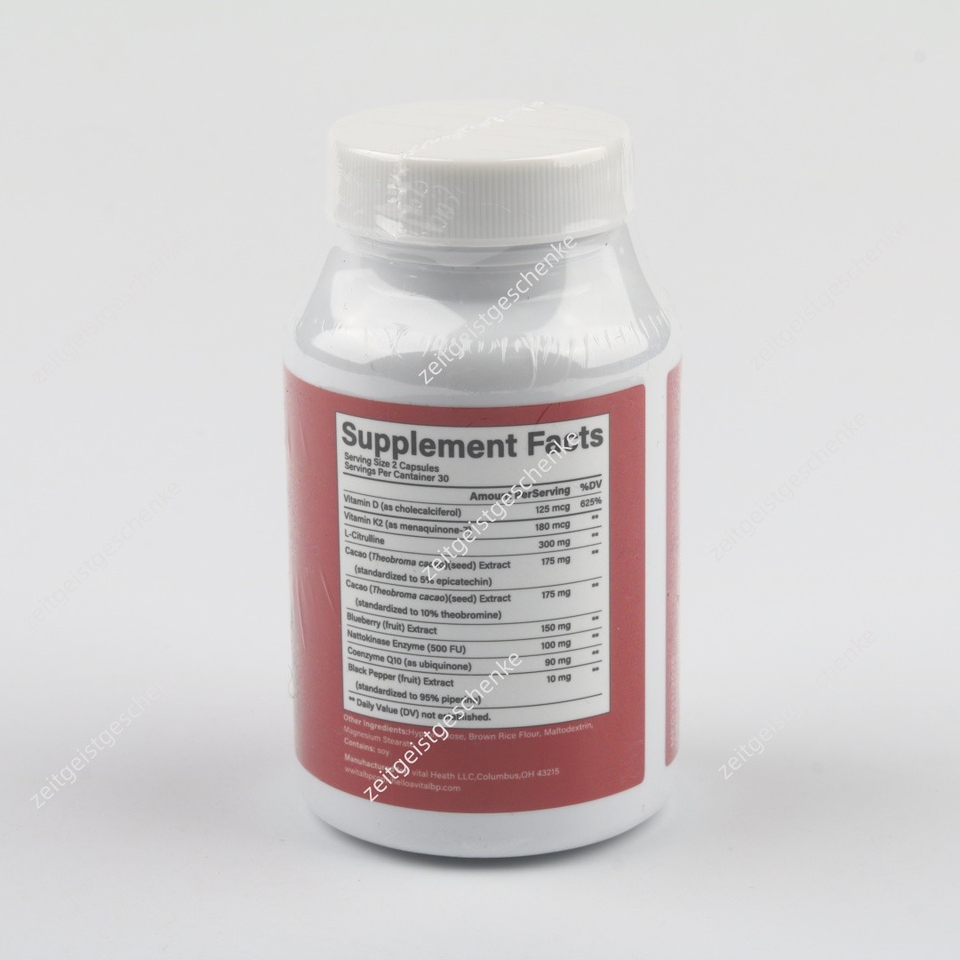 1-5 pack Vital BP Blood Pressure Support Supplement Cardiovascular Health 60 Ct