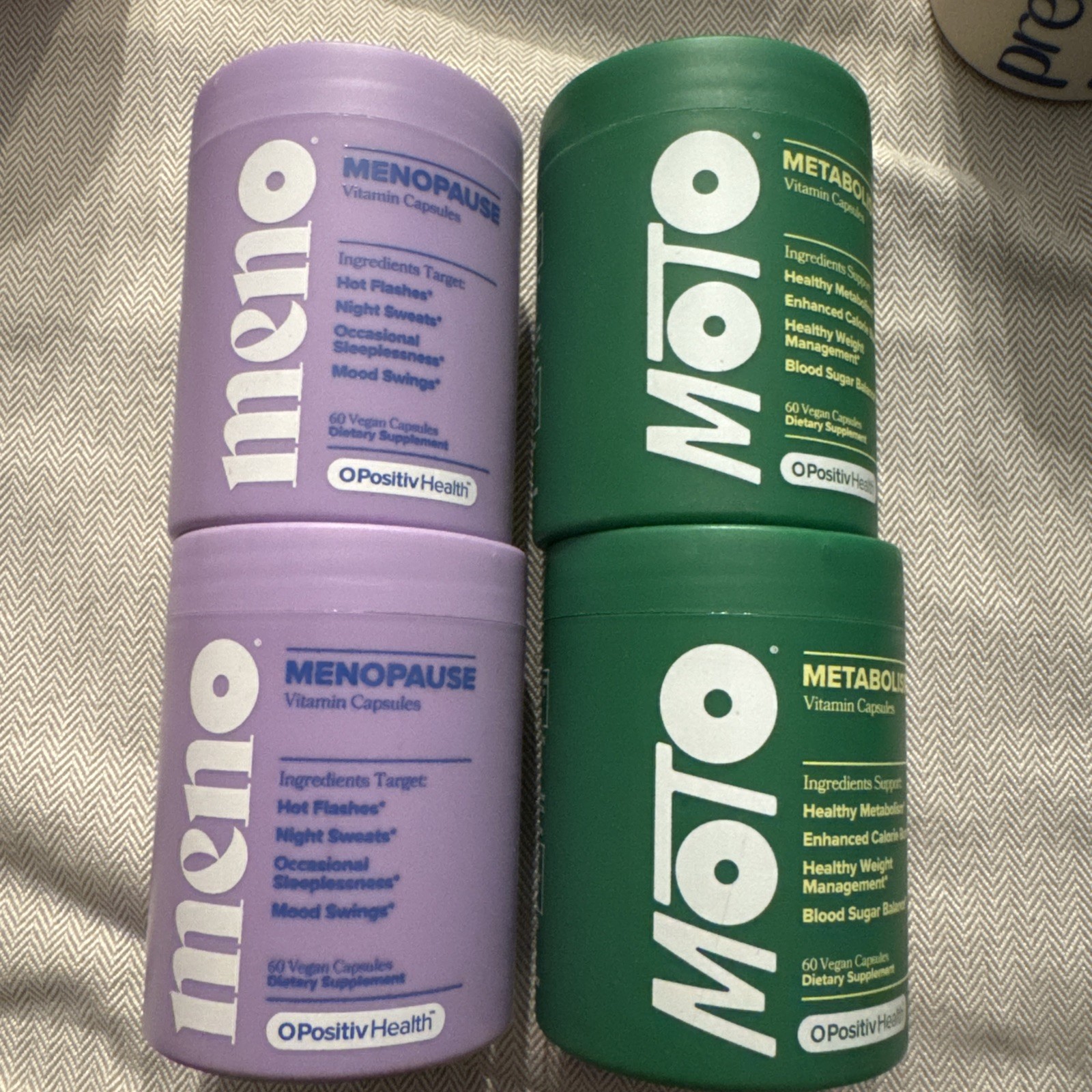 4 OPositiv Women’s Metabolism Vitamin Capsules menopause Ex 12&6 2027- 4 Jars