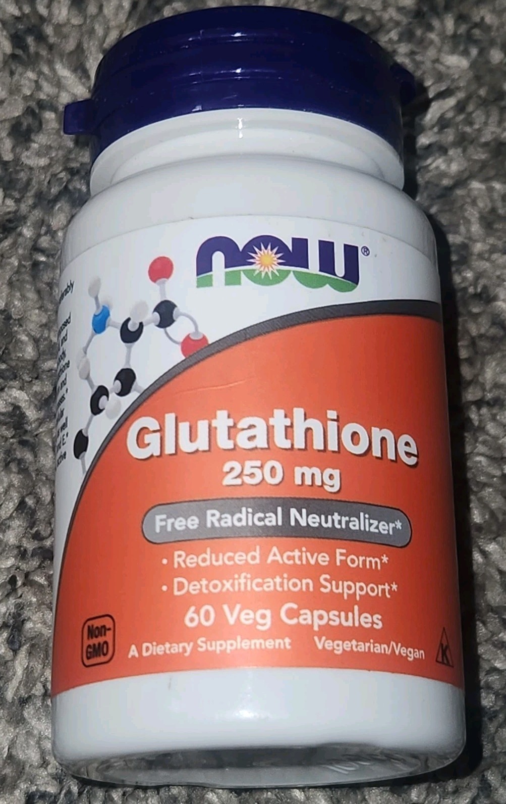 NOW FOODS Glutathione 250 mg 60 Veg Capsules Exp. 4/2029
