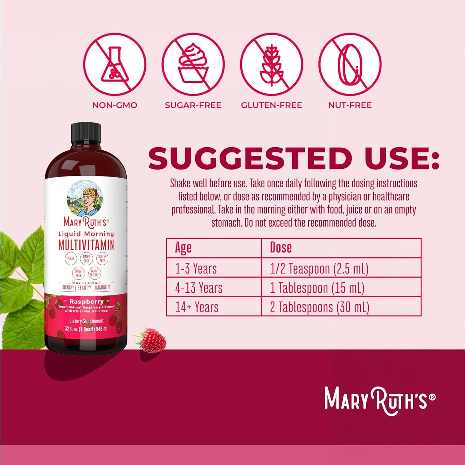 Liquid Multivitamin Women Men Kids Vit A C D E B Water Soluble Morning