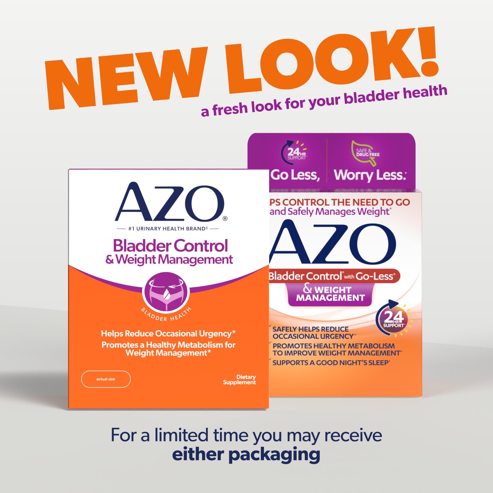AZO Bladder Control with Go-Less® & Weight 1 Count (Pack of 48), No Color