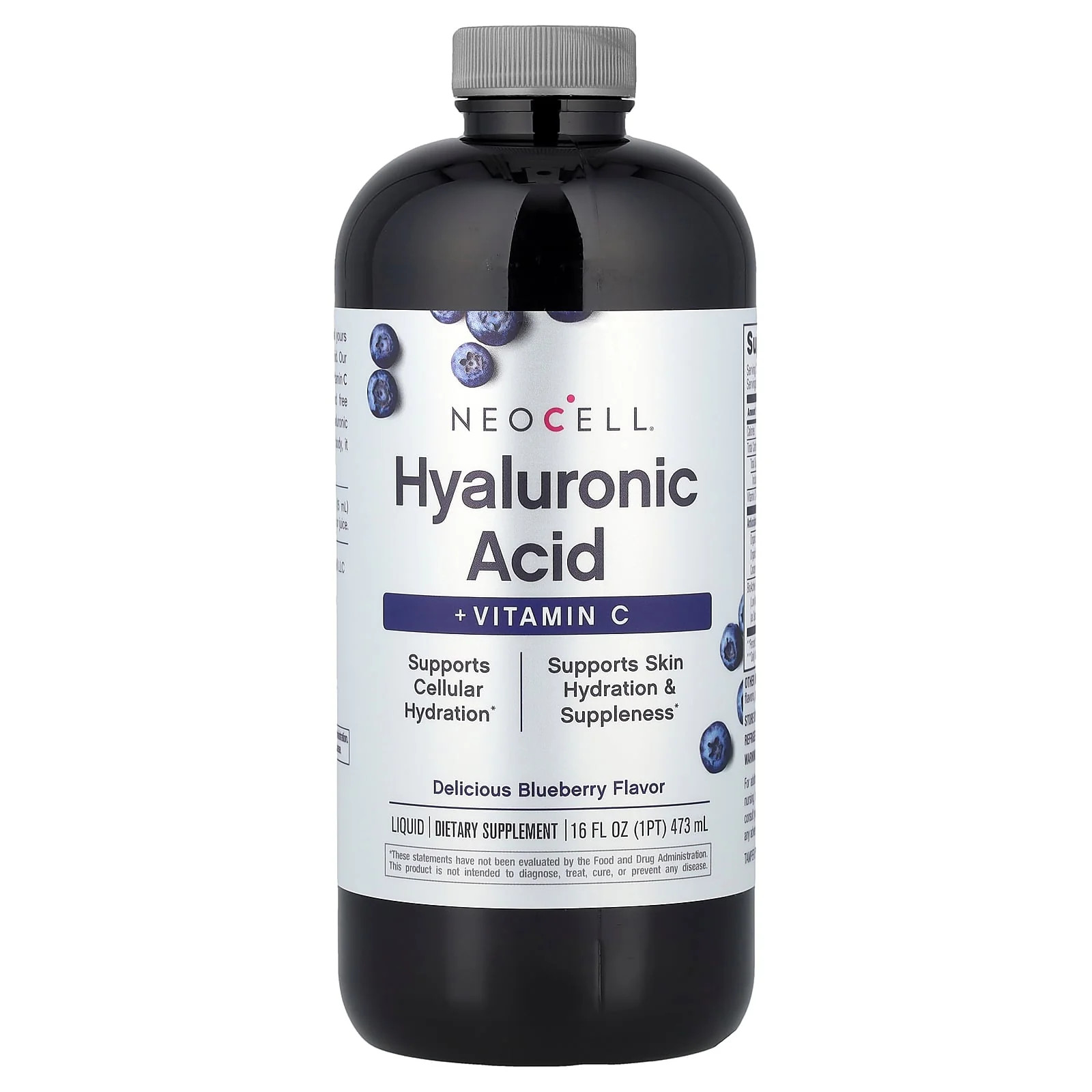 2 X NeoCell, Liquid Hyaluronic Acid + Vitamin C, Delicious Blueberry, 16 fl oz