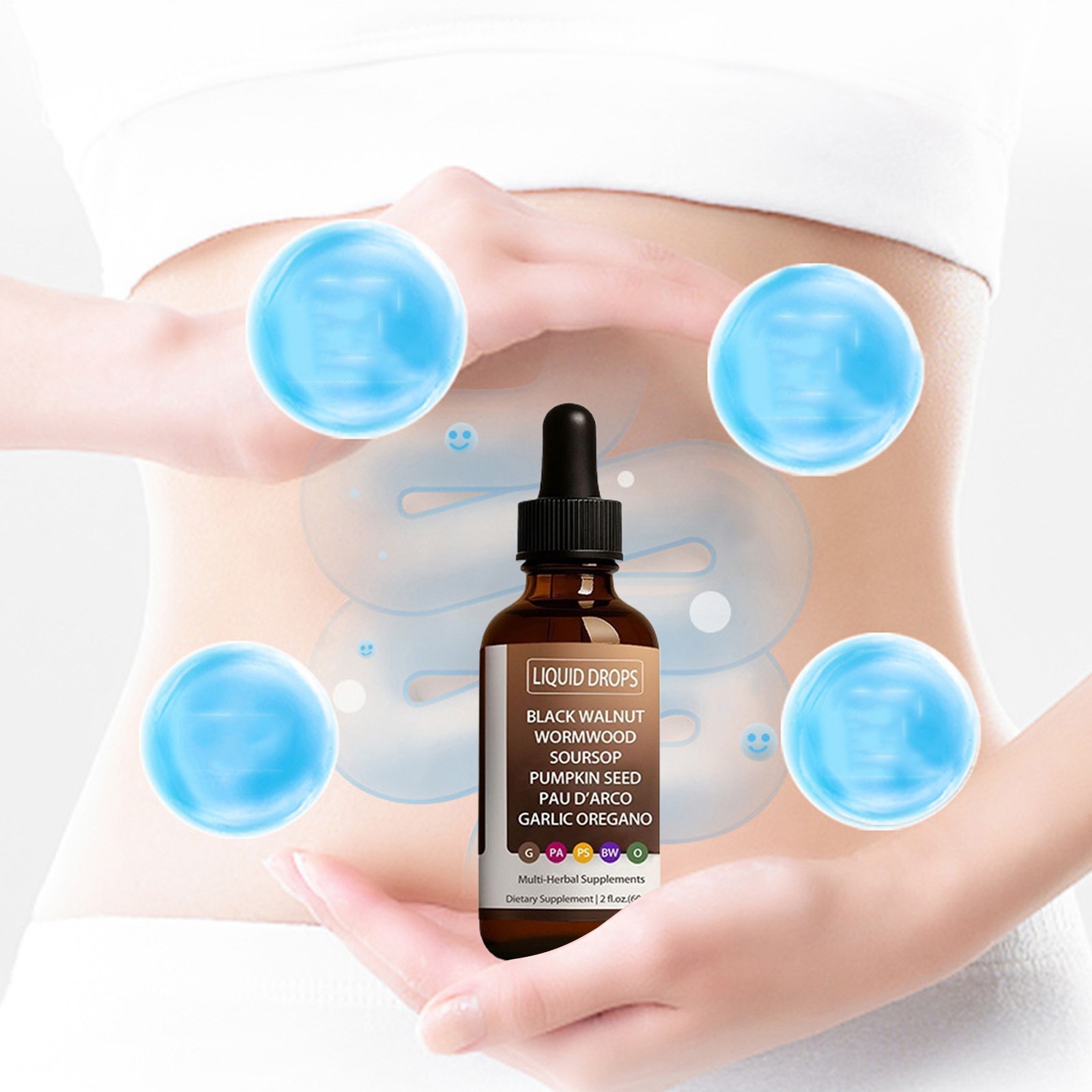 Improved Nutralis Black Walnut Wormwood Gut Cleans Digestive Health Supplement D