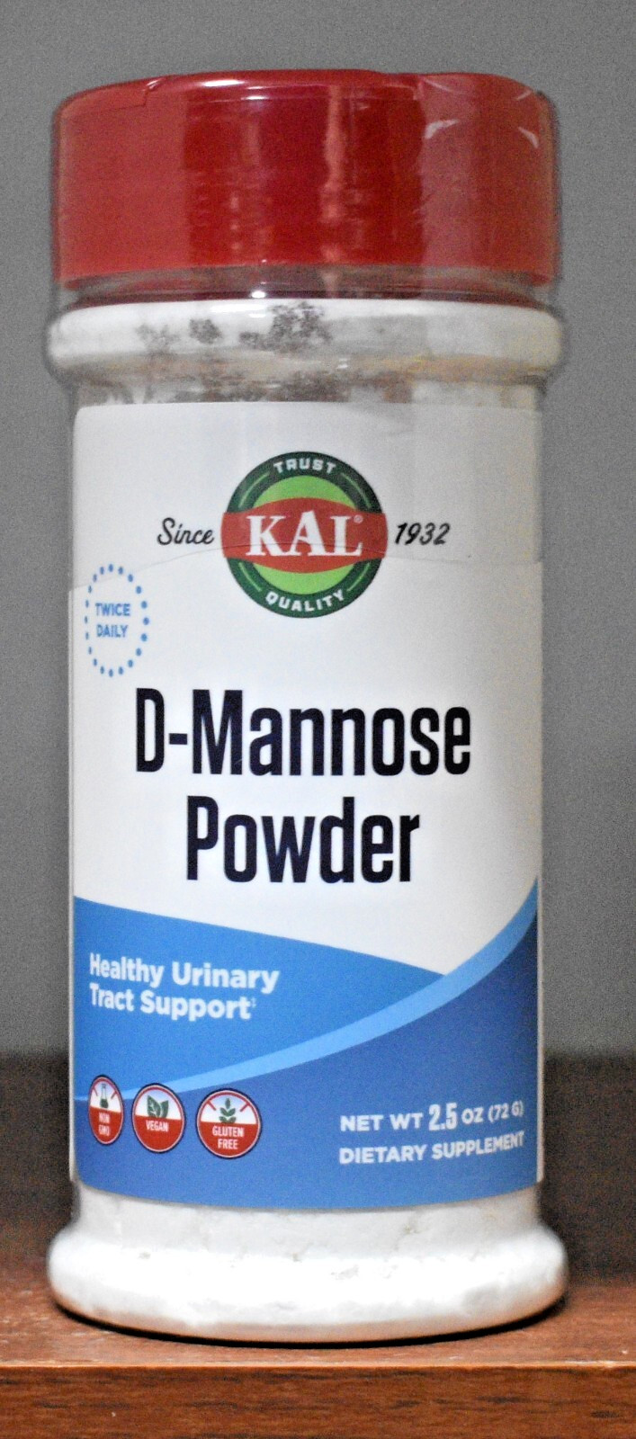 KAL D-Mannose Powder 2.5 oz Healthy Urinary Tract Support Unflavored 1600 mg