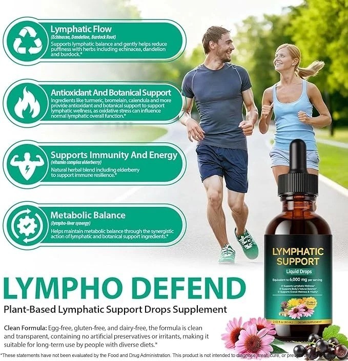 21-in-1 Lymphatic Drainage Drops for Liposomal, 6000mg Immune & Lymph System