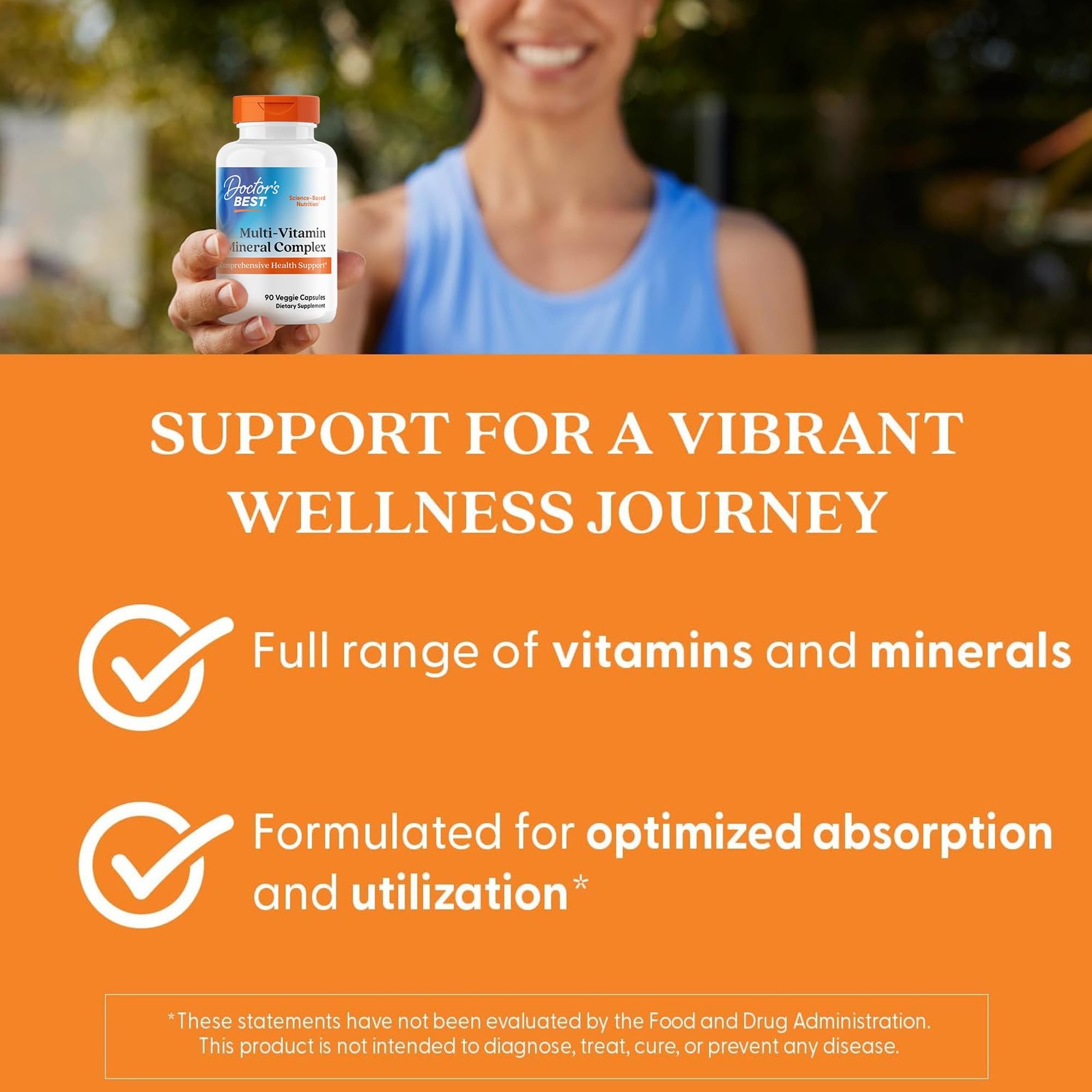 Doctor’s Best Multi-Vitamin Mineral Complex – 90 Count (Pack of 1), No Color