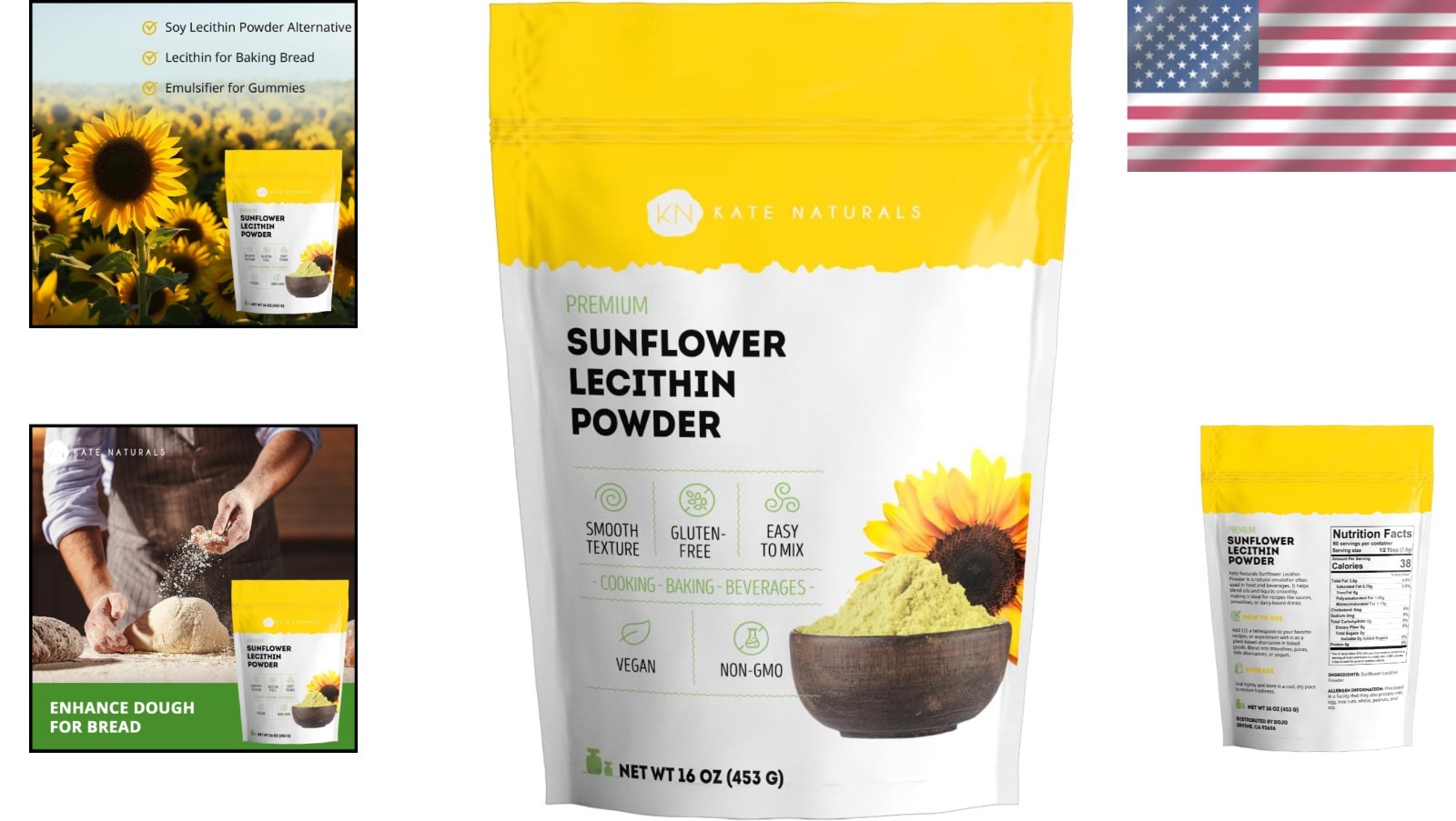 Smooth Texture Sunflower Lecithin Powder – Unflavored