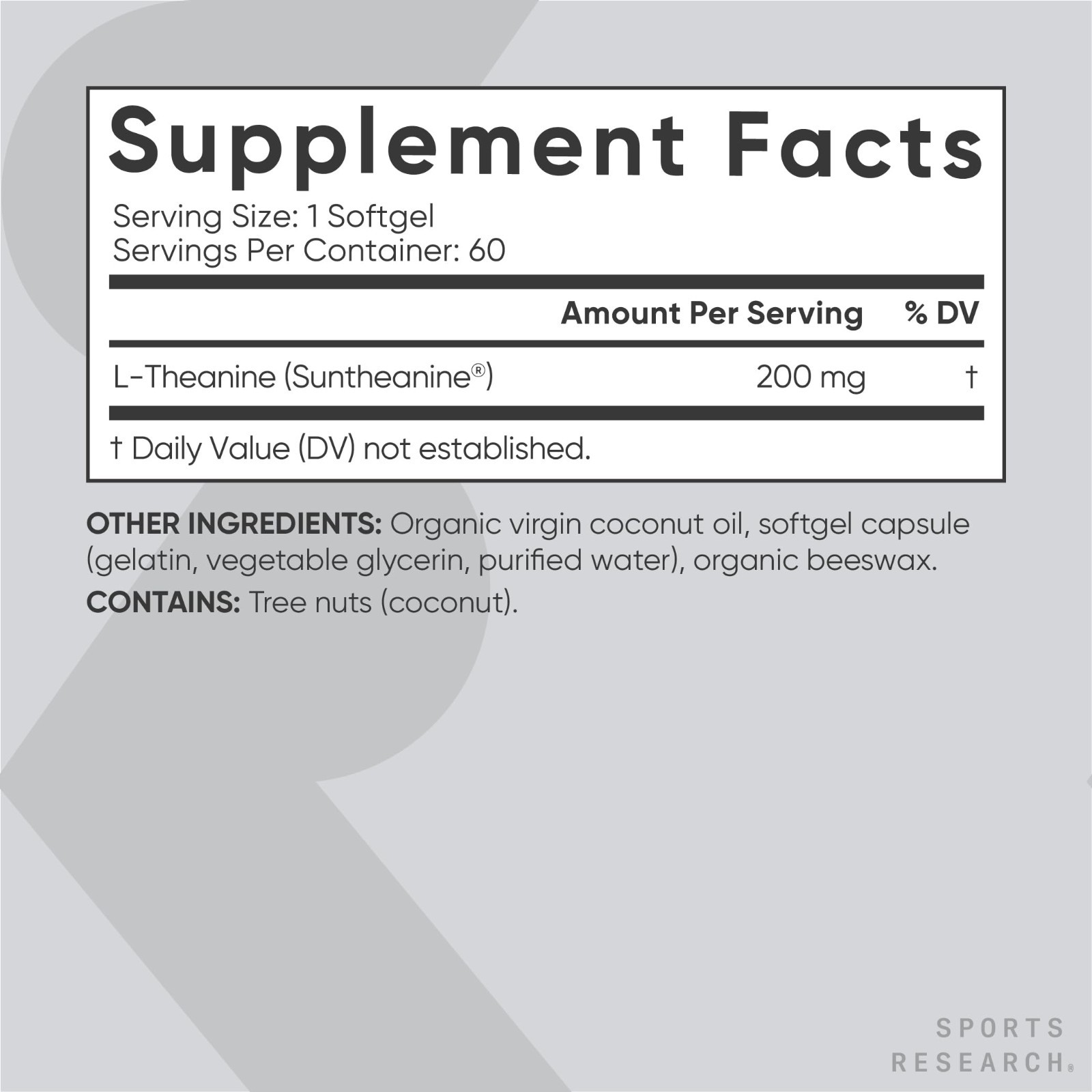 L-Theanine 200mg Softgels – Double Strength Relaxation, Focus & Mood Support, No