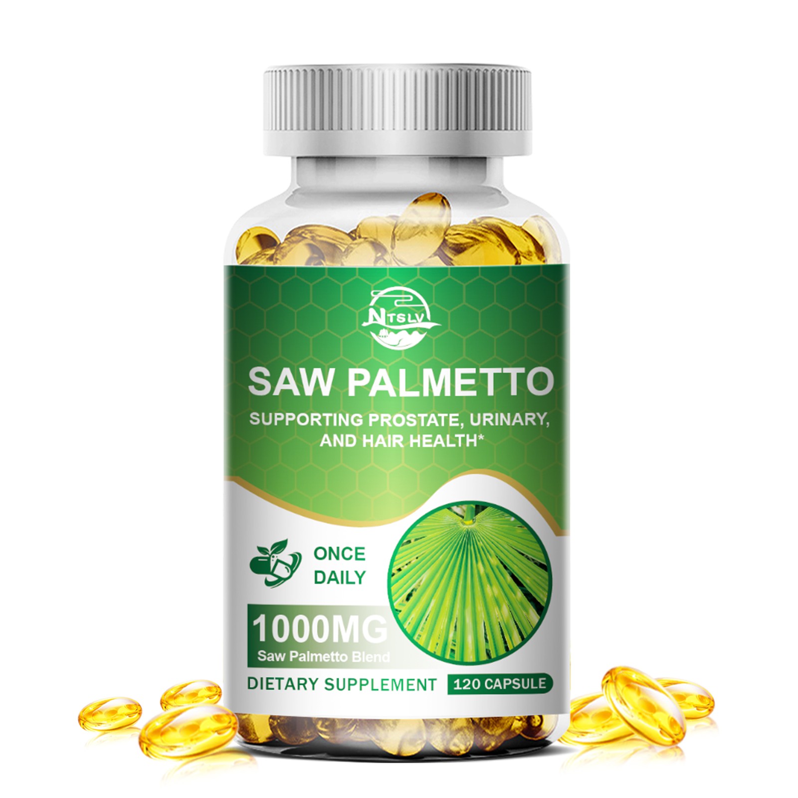 120 Saw Palmetto Capsule Extract 1000mg Prostate Supplement Urinary Health Pills