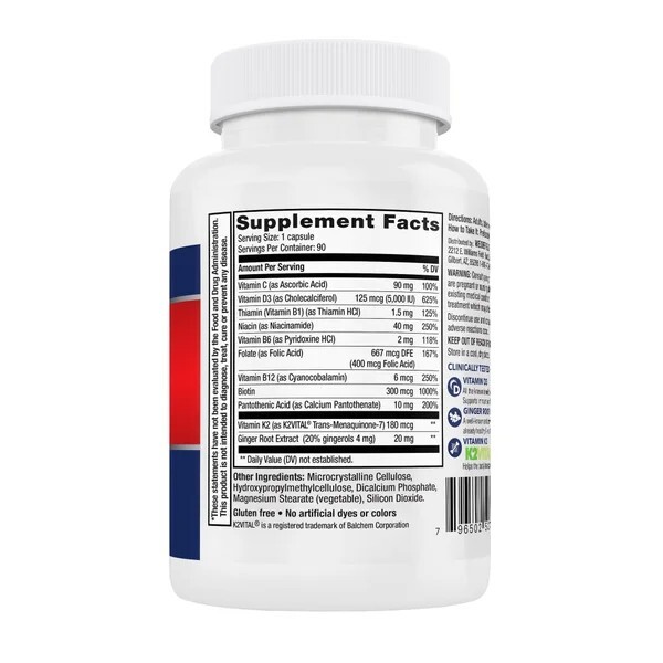 Weider Artery Health with Vitamin K2 Plus D3, 90 Veggie Caps – EXP 06/2026 New!