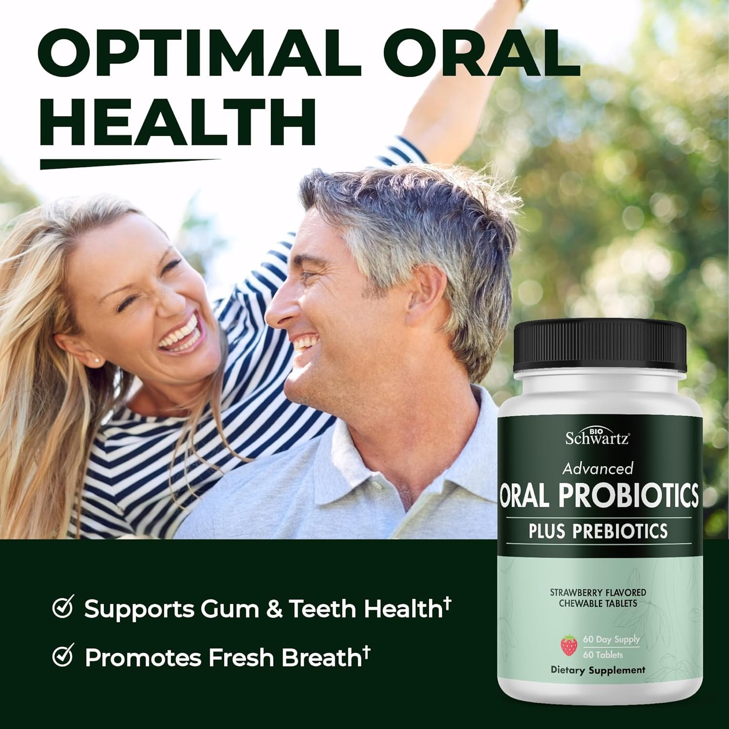 Oral Probiotics Supplement with Prebiotics – Supports Healthy Teeth Gums Mouth a