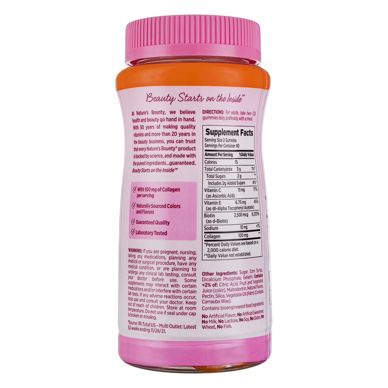 Nature’s Bounty Hair, Skin, & Nail Health with Biotin & Collagen Dietary (2pk)