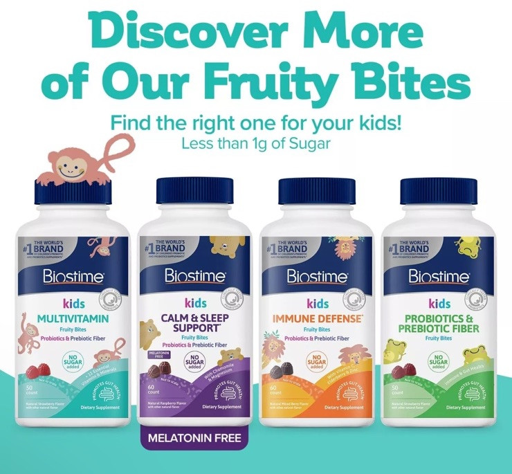 Kids Multivitamin Fruity Bites – 11 Vitamins, No Added Sugar, 50 Count