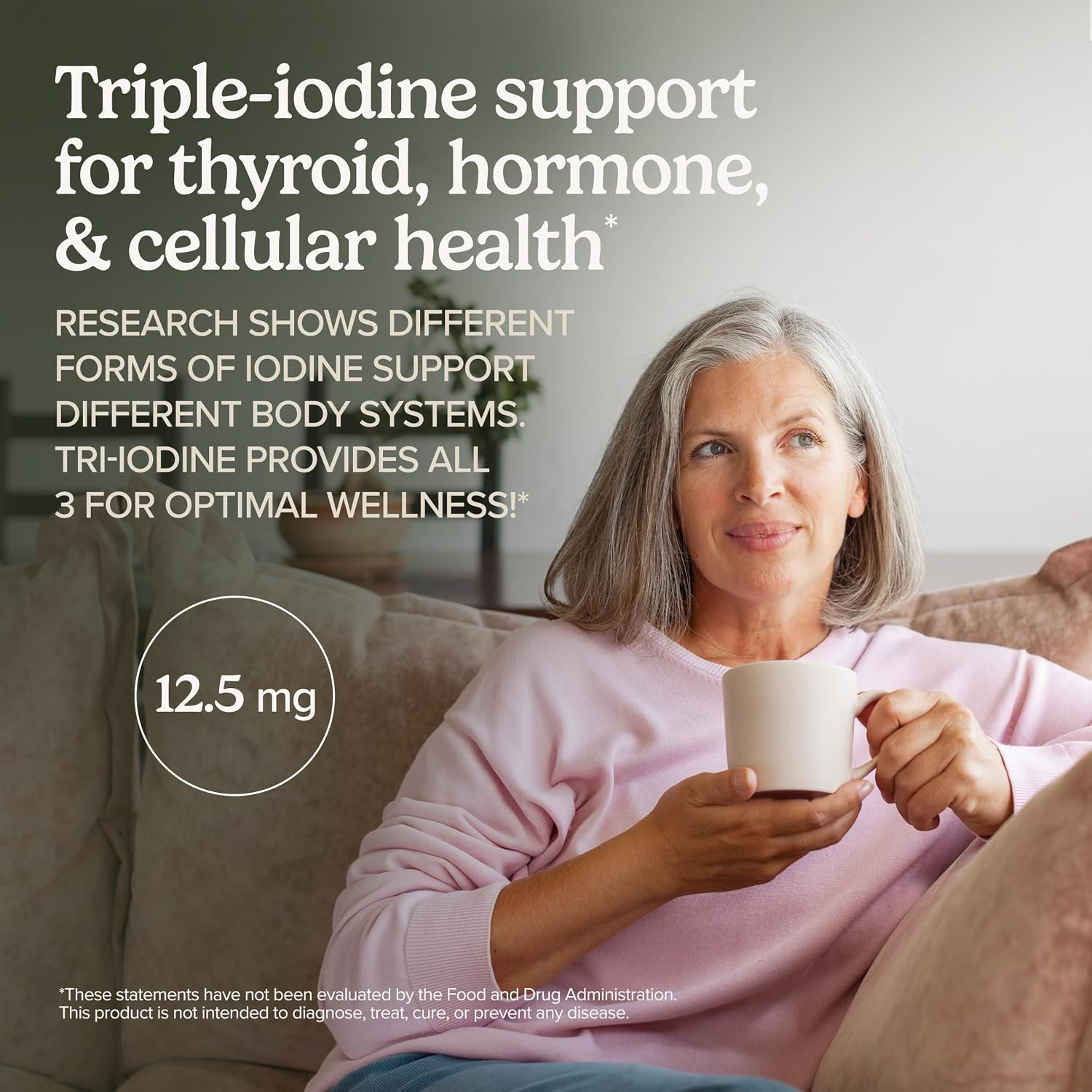 Tri-Iodine – Support Thyroid Health – Aids Hormone Balance with Molecular Iodine