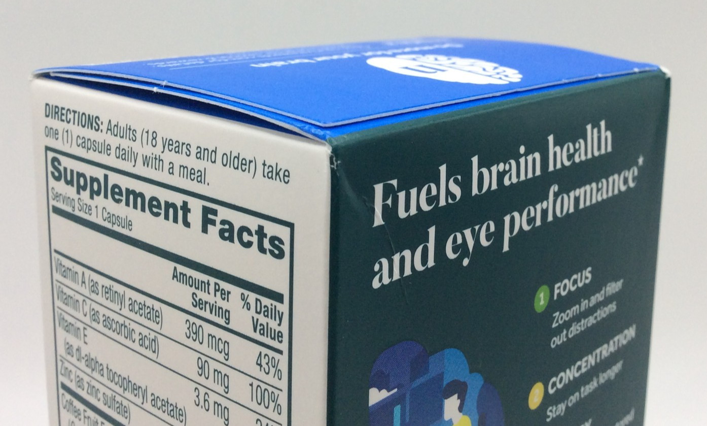 Neuriva Brain + Eye Health Supplement for Memory and Focus, 30 Capsules, 11/2027