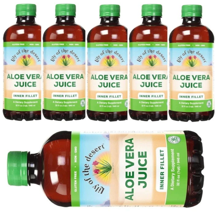 Lily of the Desert Aloe Vera Juice – Inner Fillet 32 fl. oz Each (Pack of 6)