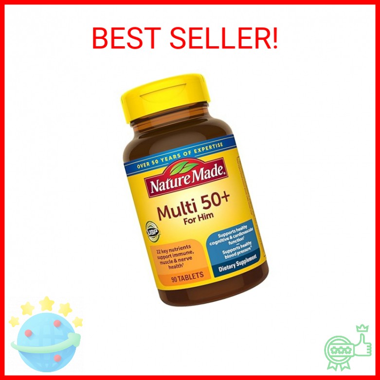 Nature Made Multivitamin for Men Over 50, Mens Multivitamins 50 Plus, Daily Nutr