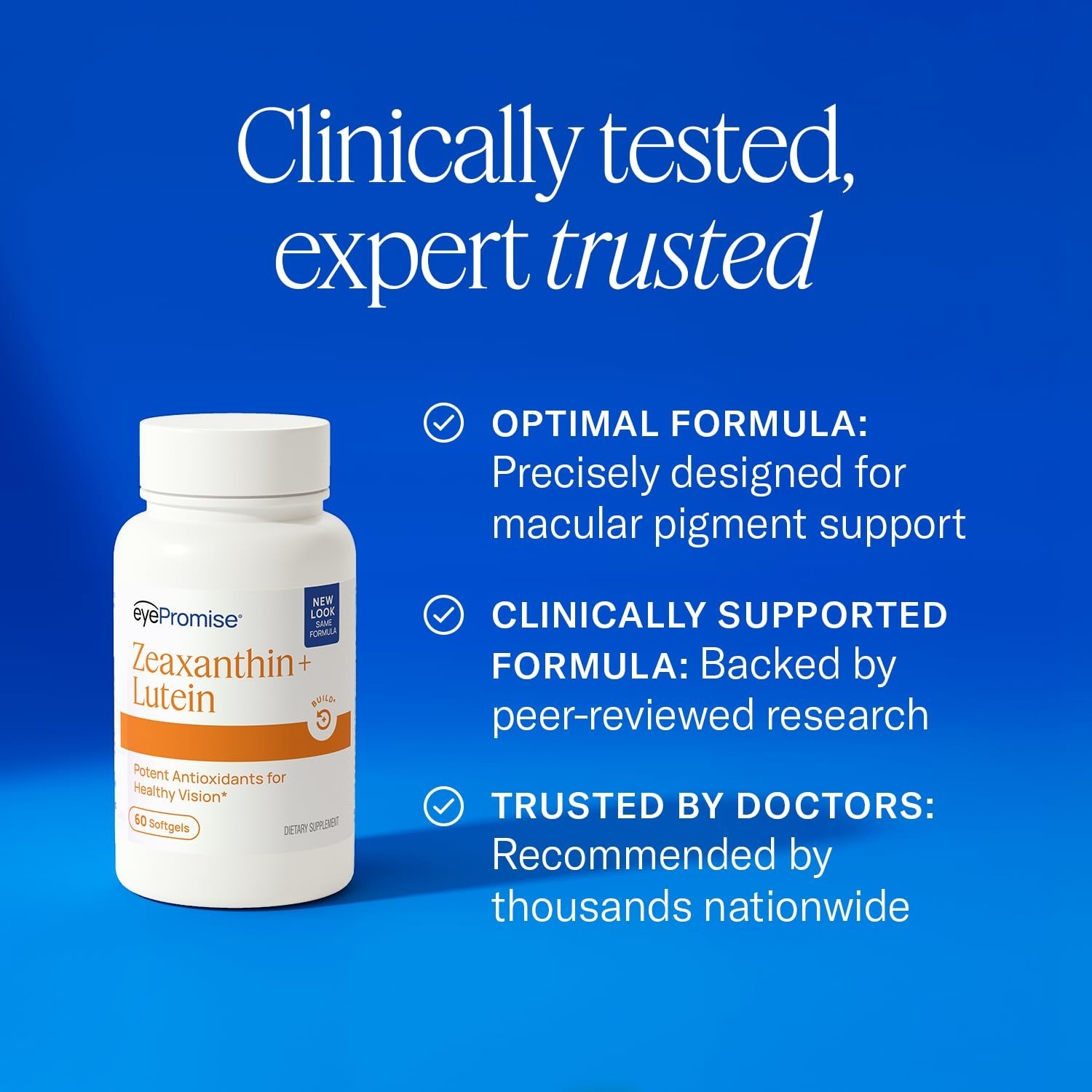 Lutein & Zeaxanthin Eye Health Supplements – 60 Softgels for Vision Support, 30-