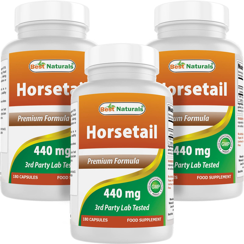 Best Naturals Horsetail 440 Mg 180 Capsules 180 Count Pack Of 3