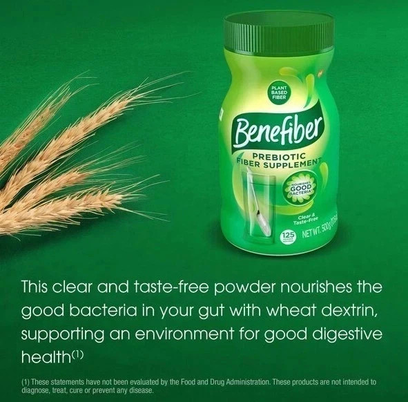 Benefiber Fiber Prebiotic Supplement Powder 410 Teaspoons 28.9 oz 3