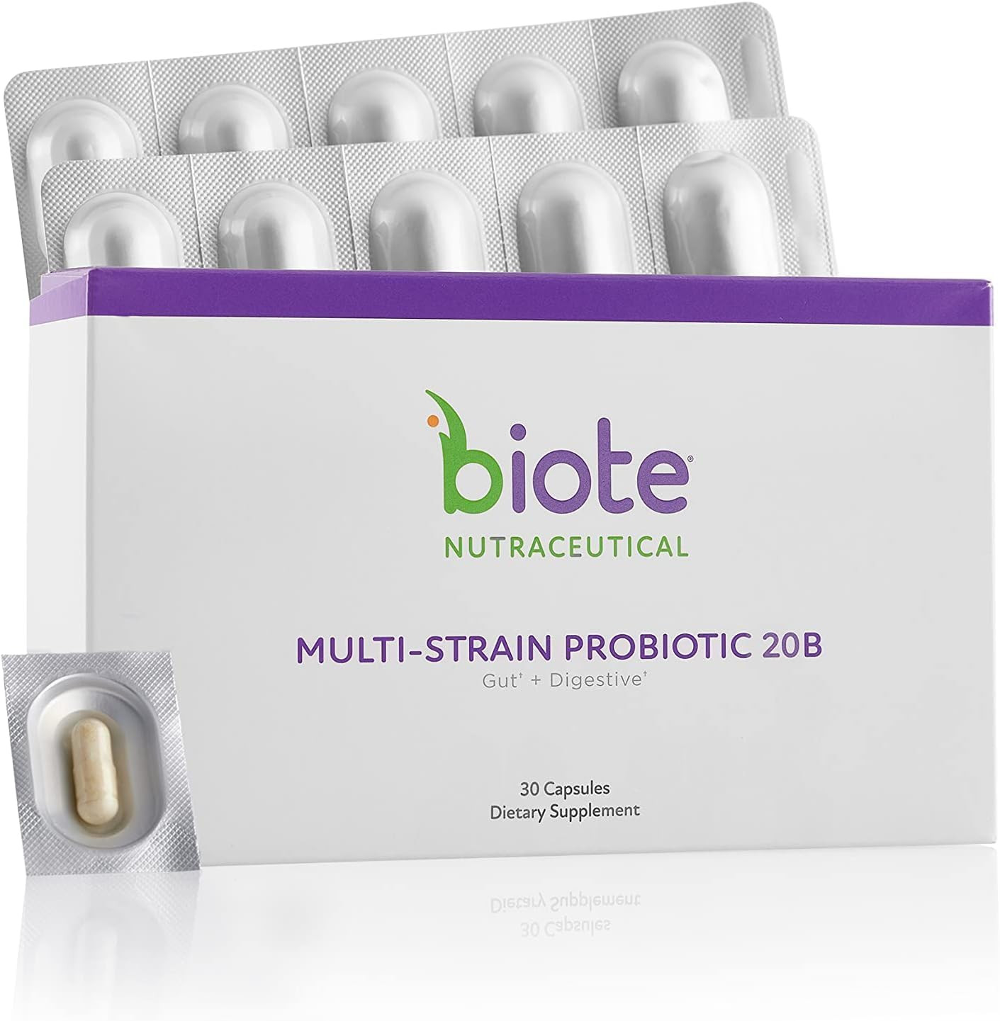 Nutraceuticals – Multi-Strain PROBIOTIC 20B – Gut + Digestive (30 Capsules)